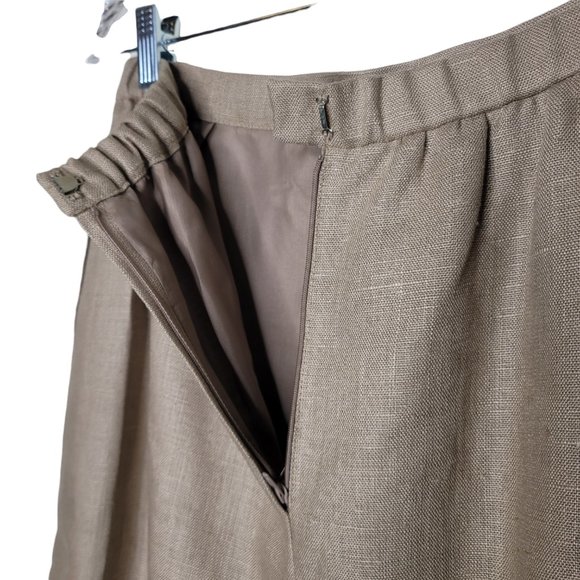 William Pearson New with Tags Vintage 2 Piece Taupe Linen Suit Blazer Skirt 14 - Picture 8 of 11